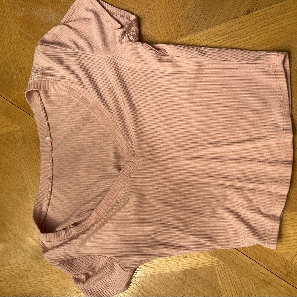 Pink tight crop top